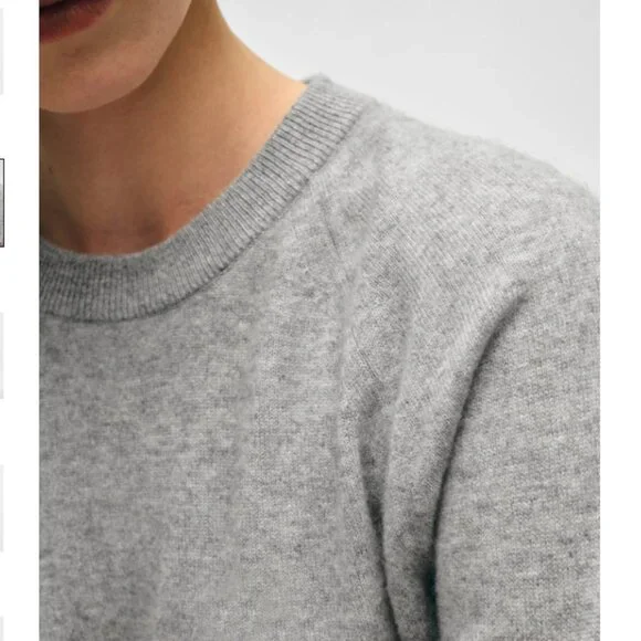 NEW White + Warren Essential cashmere easy sweatshirt in Pink - Picture 2 of 6